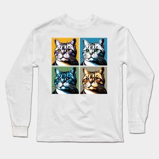 American Shorthair Pop Art - Cat Lovers Long Sleeve T-Shirt